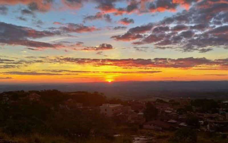 Pôr do Sol em São Thomé das Letras, em Minas Gerais, Brasil