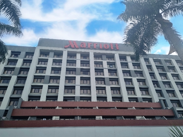 Fachada do Hotel Marriot São Paulo no aeroporto de Guarulhos